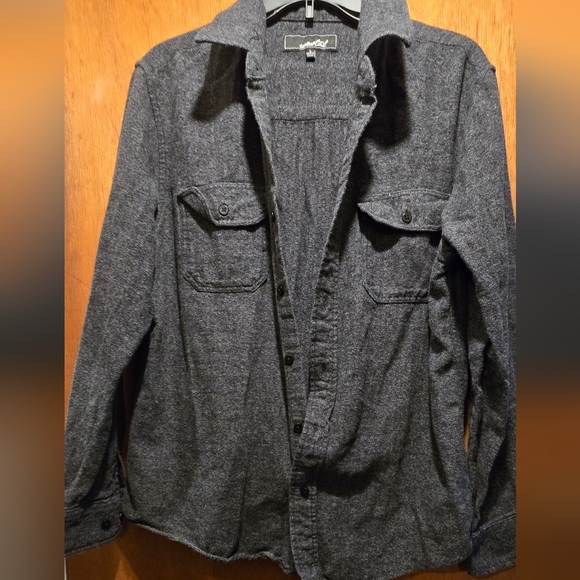 Coastal Other - Coastal Soft Men's Gray 100% Cotton Button Down Shirt SzL